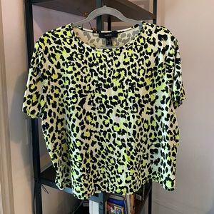 Neon Green Cheetah Top - 2X